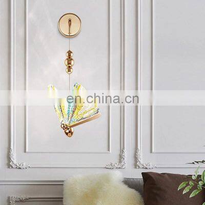 Luxury Modern Butterfly Acrylic Shape Wall Lamps For Mounted Sconce Bedside LED Wall Lamp