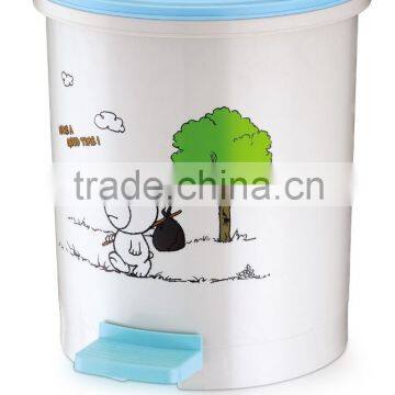 10L Novelty Foot Pedal Plastic Trash Can Garbage Bin Waste Bin photo-2