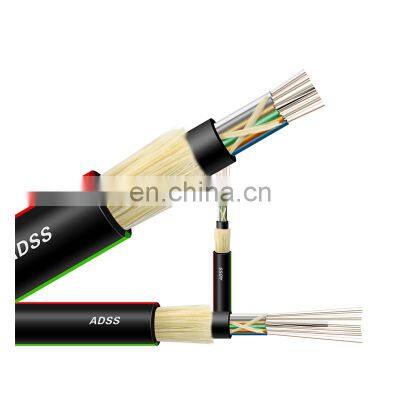 Hanxin 19 years OEM factory supply high quality 12 24 36 48 64 72 96 core micro air blown adss fiber optic cable