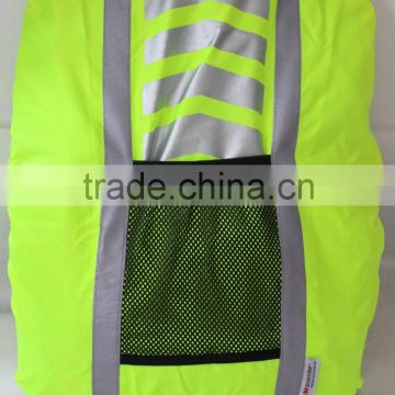 Hi vis water proof back pack bag cover supplier reflective