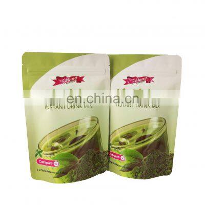 125g Customize Printed Aluminum Foil Packaging Bag Matcha Powder Stand up Pouch With Zipper photo-2