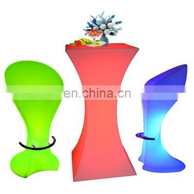 glow illuminated event night club led light bar stool furniture high cocktail table chair led furniture ice bucket table