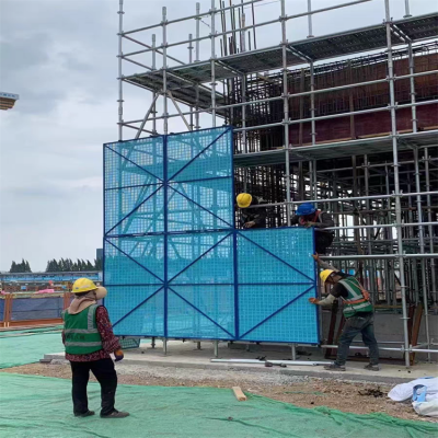Custom Building Climbing Net Floor Site Outer Frame Steel Net Construction Protection Anti-fall Net Scaffolding Metal Protective Net photo-3
