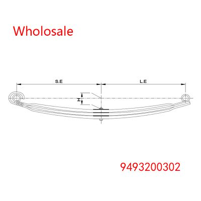 9493200302 Heavy Duty Vehicle Front Axle Wheel Parabolic Spring Arm Wholesale For Mercedes Benz