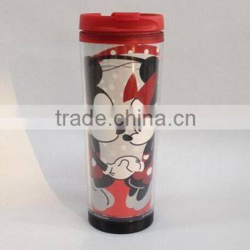 Plastic Thermal Cups for Coffee With Modern Drawing photo-2