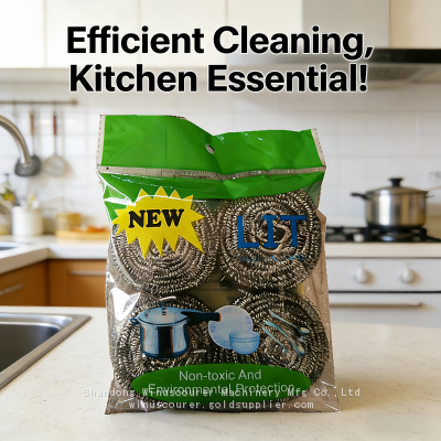 Heavy Duty Steel Cleaning Ball 4pcs Pack Stainless Steel Scourer Ball