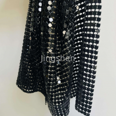 Gold Color Sequin Chain Mail Fabric Metal Mesh/flexible Metal Mesh Fabric photo-3