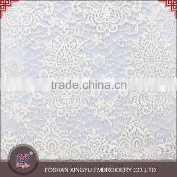 Top Quantity New Product Computerized White Embroidered Fabric With Cutwork Embroidery