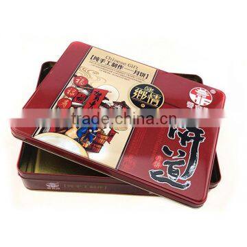 fashionable christmas cookie tin box,tin cans for food packing,clear cookie tin box