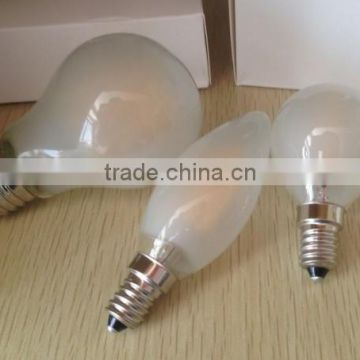 TUV CE E14 2w frost glass sapphire substrate led filament candle bulb