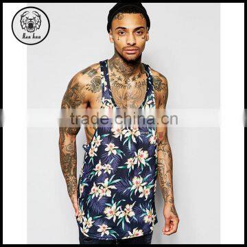 Men Tank Tops With All Over Floral Print