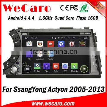 Wecaro WC-SY7020 android 4.4.4 car dvd gps for ssangyong actyon car multimedia player 2005 - 2013 with radio 3G wifi playstore