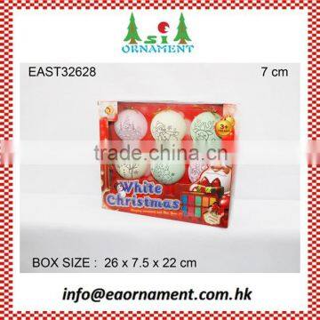 6 pcs DIY painting ball of christmas toy