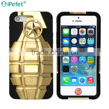 Special Heavy Duty Shockproof Hybrid Silicon Plastic Grenate Back Case Cover For iphone 5/5se