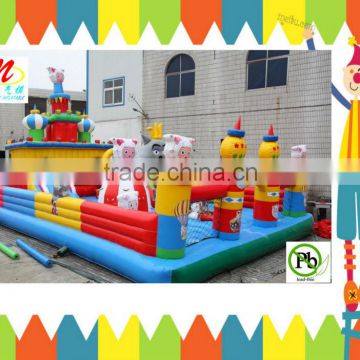 0.55mm pvc commercial inflatable jumping fun city inflatable games playground