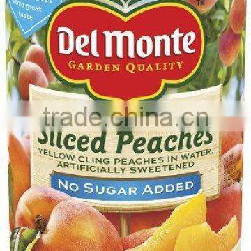 canned yellow peach slices