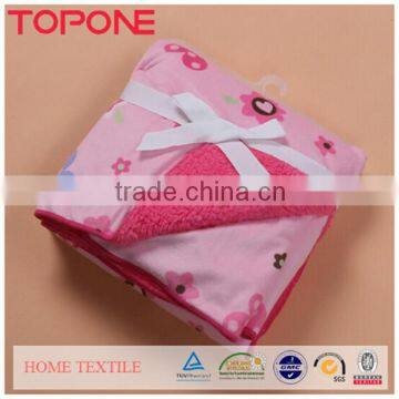 Printed Blanket Factory China Wholesale Airline Travel Used Crochet Baby Blanket Microfiber in Rolls