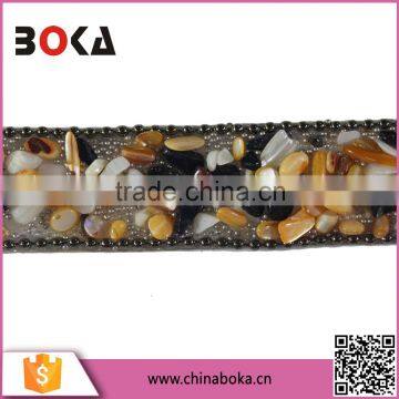 Hot melt adhesive rhinestone lace trim