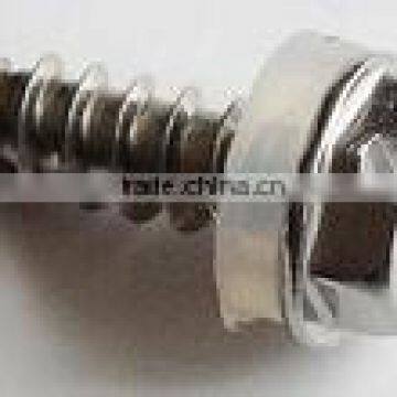 Hex head slotted Self tapping screw with neorprene/rubber washer