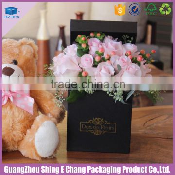 custom logo hot stamping printed paper box for roses