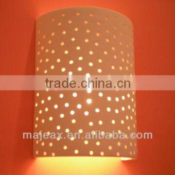 Modern White Gypsum Plaster hotel room wall light