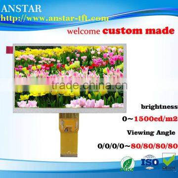 7inch sunlight readable lcd panel ,800*480 pxiel tft lcd display panel