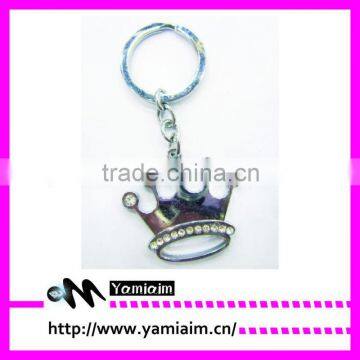 Promotional fashion bling crown keychain