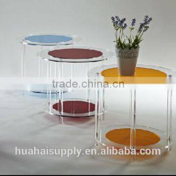 transparent plastic round table stand