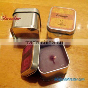 square shape tin candle