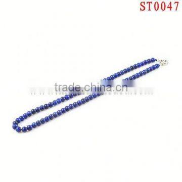 ST0047 2013 best design lapis nature stone necklace from factory price wholesale necklace