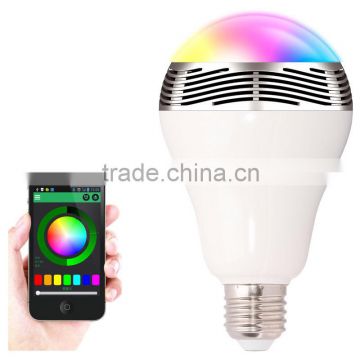 New Wireless Audio Speaker led bulb light Smart Music bulb AC100-240V RGB Lamps E27 led bluetooth speaker bulb WITH remote