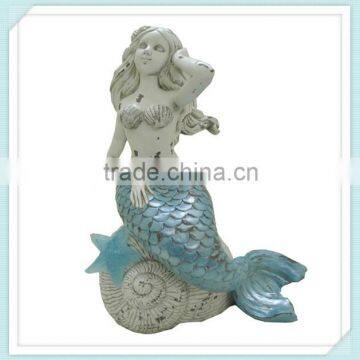 Designed Home Decorative Polyresin Led Mermaid Figurine