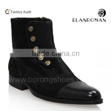 Horsehair Leather Suede Mens Boots