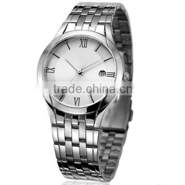 High quality pebble steel japan king quartz japan movement stainless steel watch