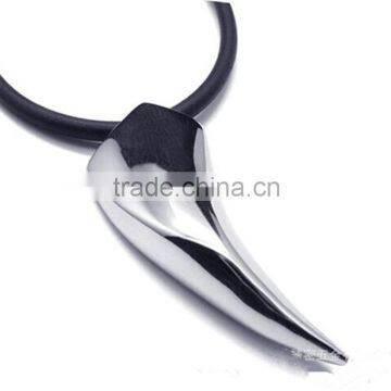 Men's Necklace 316L Stainless Steel Wolf Tooth Necklace Animal Pendant Necklaces 316L Stainless