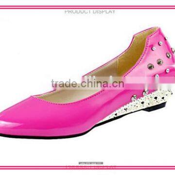 wholesale women fancy no heel sexy low heel wedge shoes