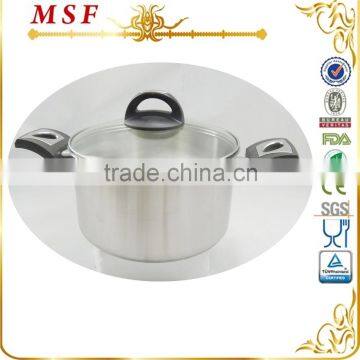 3.5L induction bottom satin finished pot set stainless steel pot