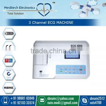 CE Approved ECG Machine 3 Channel from India