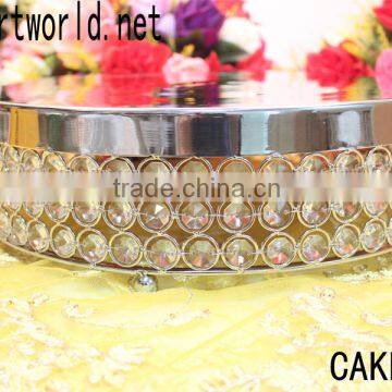 Wholesale high quality wedding cake stand with crystal for wedding & party decoration(CAKE-003)