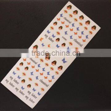 nail tattoo stickers, cute pattern portrait nail stickers, little angel