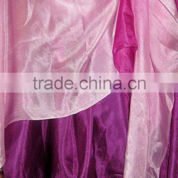 New 5 mm 3 yard belly dance silk veil pink ombre-very light weight Belly dance silk veils