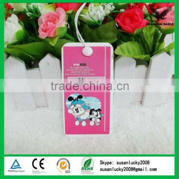 China jeans hang hard plastic tag printed hang tags, garment hang tags