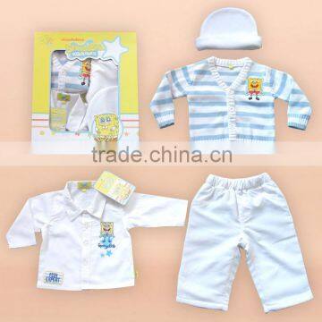 hot sale winter baby 100% cotton baby sweater gift boxes for baby clothes