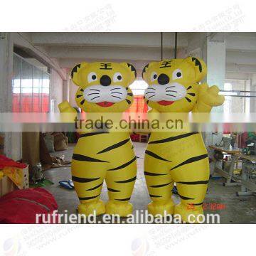 Custom advertising airtight cartoon model/inflatable tiger/toy