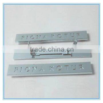 Custom aluminium business name badges