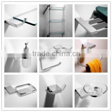 OEM factory supplier Home and hotel wall mounted brass chromed price bathroom set bathroom accessory