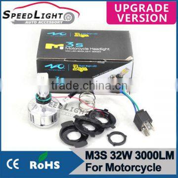 SpeedLight Upgrade Verstion M3S 32W 3000 Lumens LED H4 Motorcycle HeadLight