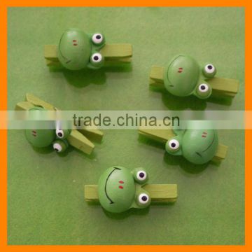 Lovely Frog Wooden Peg For Party