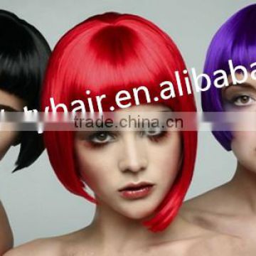 Hot Fashionable Synthetic wigs 100%synthetic party wigs cosplay hair wig