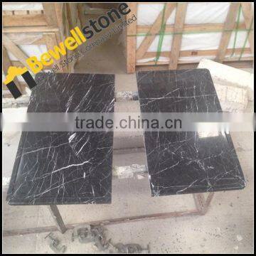 Black Color Square Marble Inlay Coffee Table Top